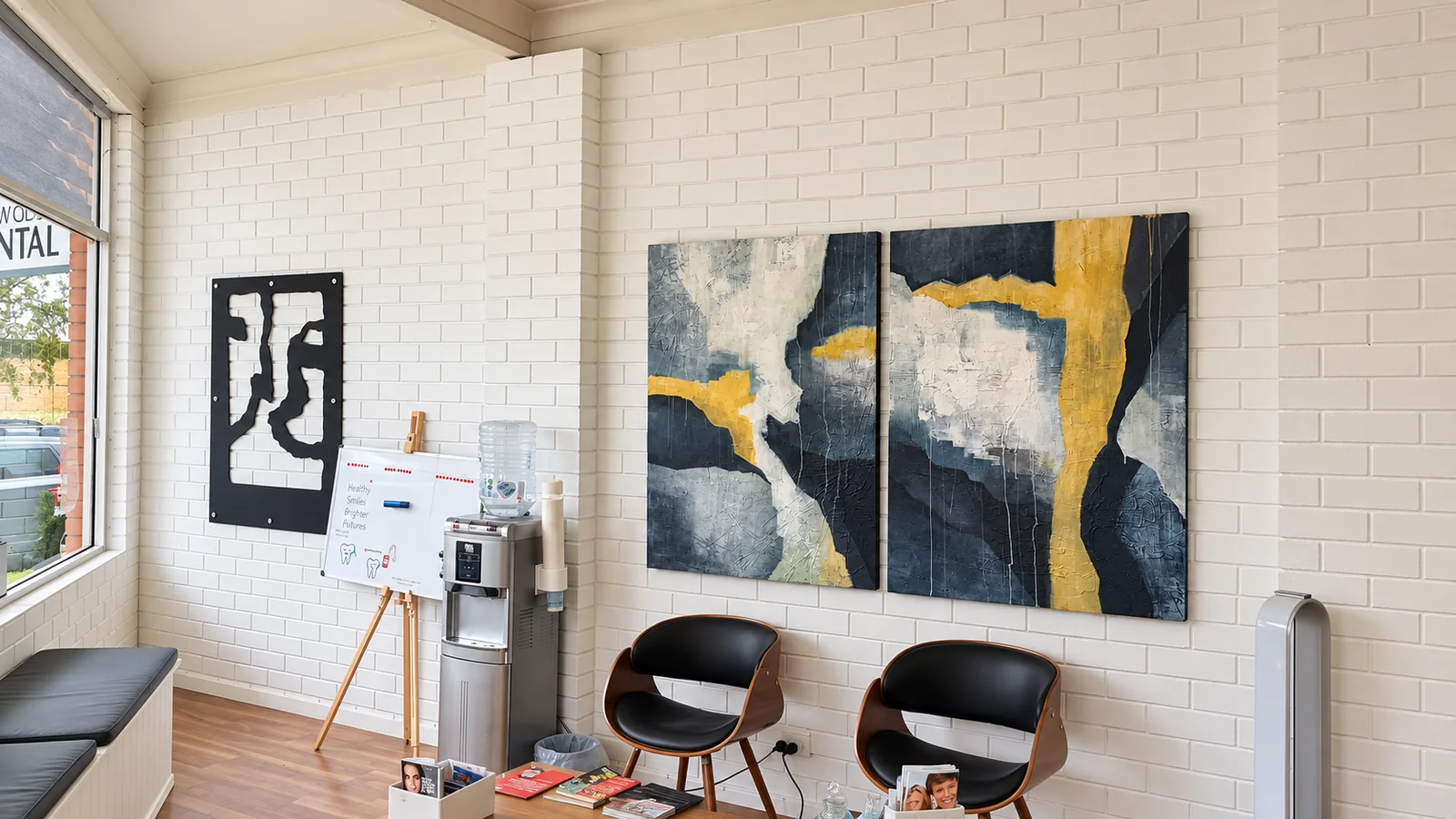 The waiting area at New'Gen Dental Surgery on Anzac Avenue, Seymour